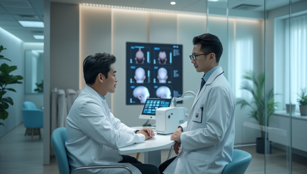 発毛サロンでの施術の流れ